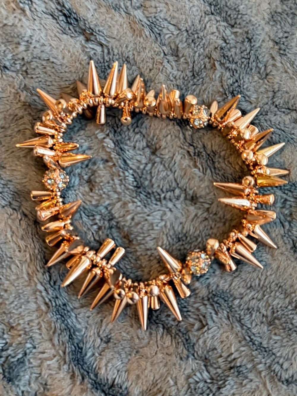 Stella & Dot Rose Gold Spike Stretch Bracelet
